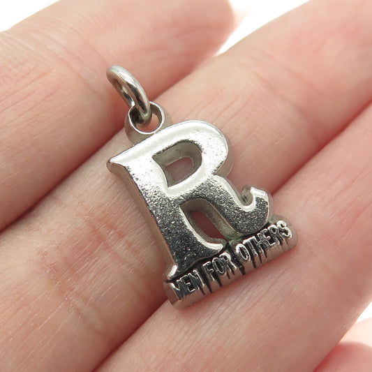 925 Sterling Silver Vintage "R Men For Others" Pendant