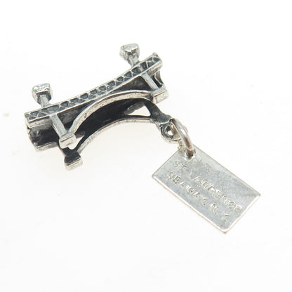 BELL TRADING POST 925 Sterling Silver Vintage St. Lawrence Seaway Bridge Pendant