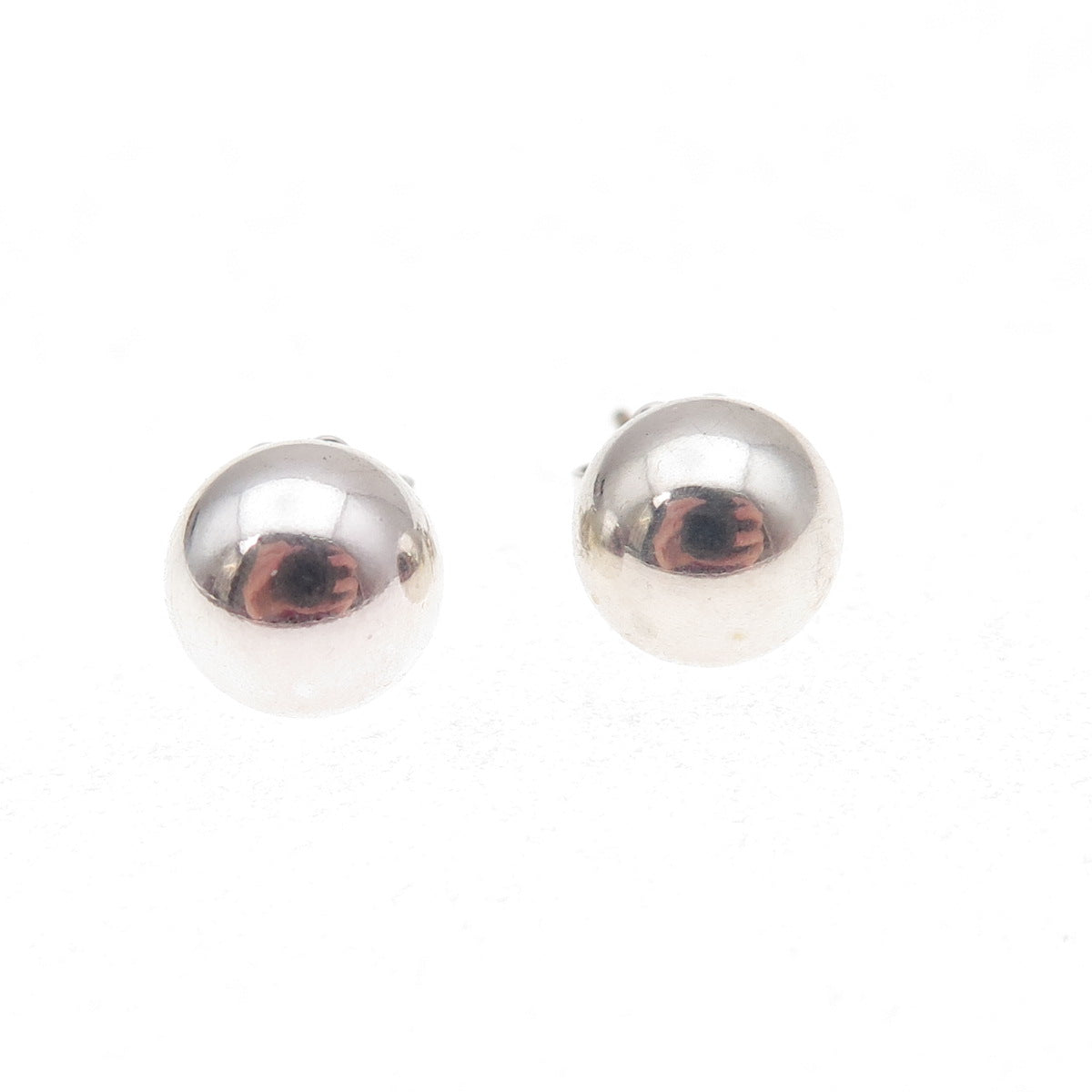 Tiffany & Co. 925 Sterling Silver Vintage HardWear 8mm Ball Stud Earrings