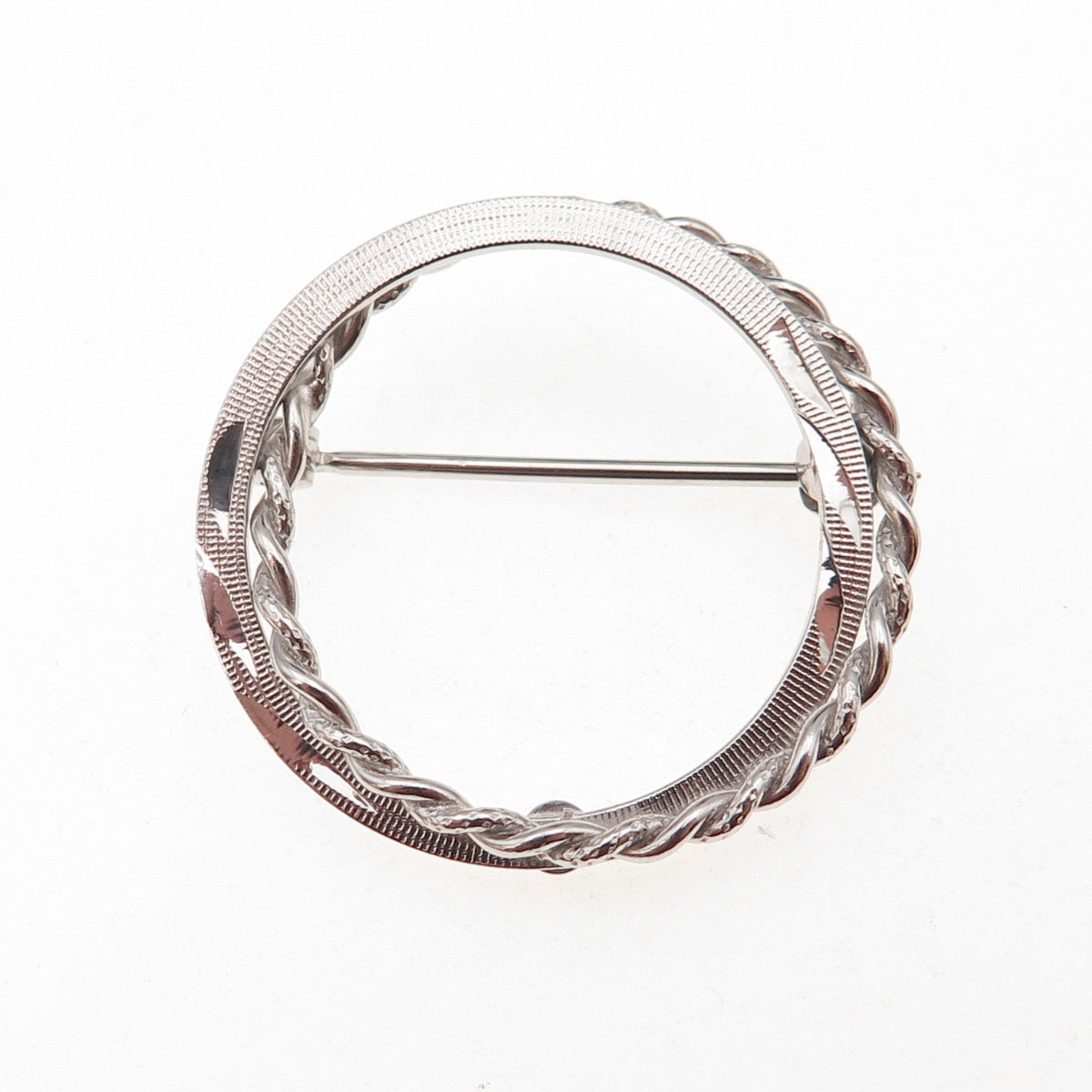 Curtis Curtman 925 Sterling Silver Vintage Circle of Life Pin Brooch