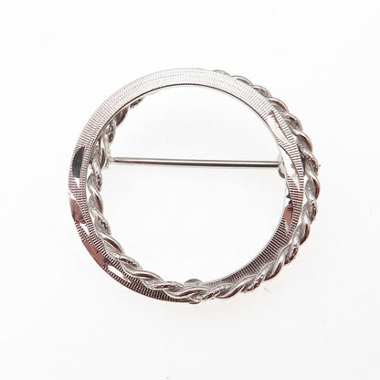 Curtis Curtman 925 Sterling Silver Vintage Circle of Life Pin Brooch