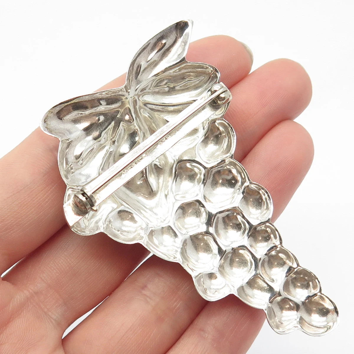 925 Sterling Silver Vintage Mexico Grapes Pin Brooch