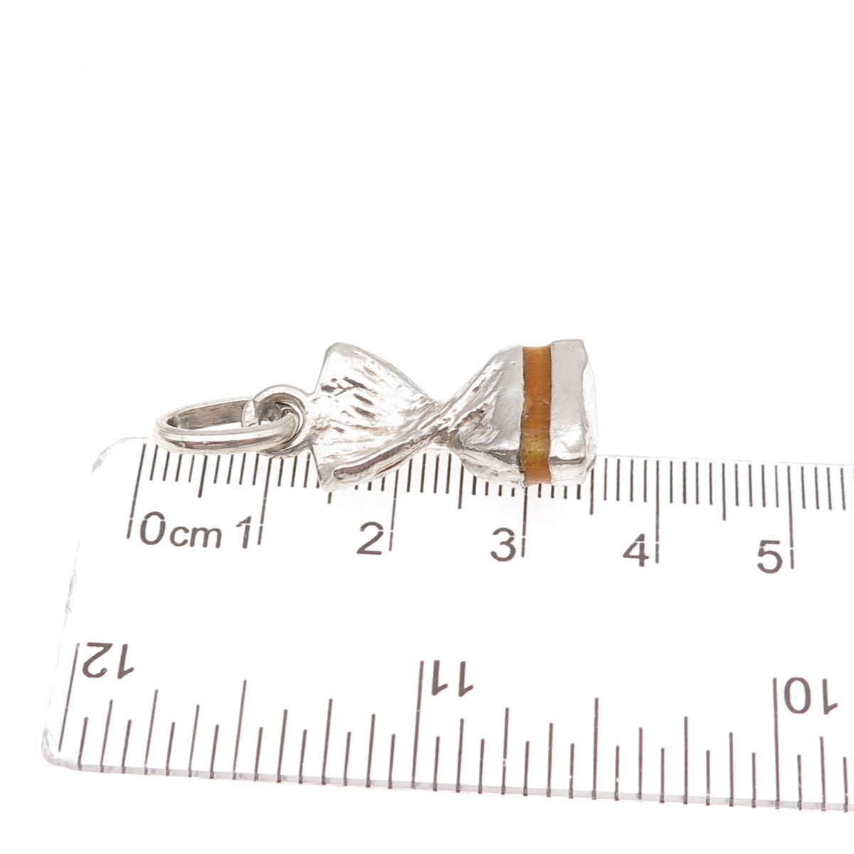 800 Silver Vintage Italy Enamel Candy Charm Pendant