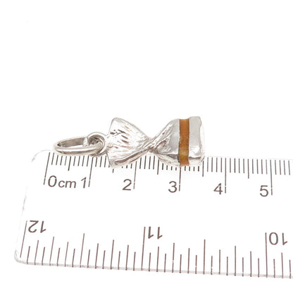 800 Silver Vintage Italy Enamel Candy Charm Pendant