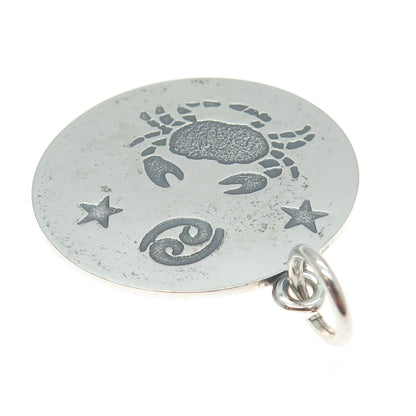 CHARLES THOMAE 925 Sterling Silver Vintage Cancer Zodiac Sign Pendant
