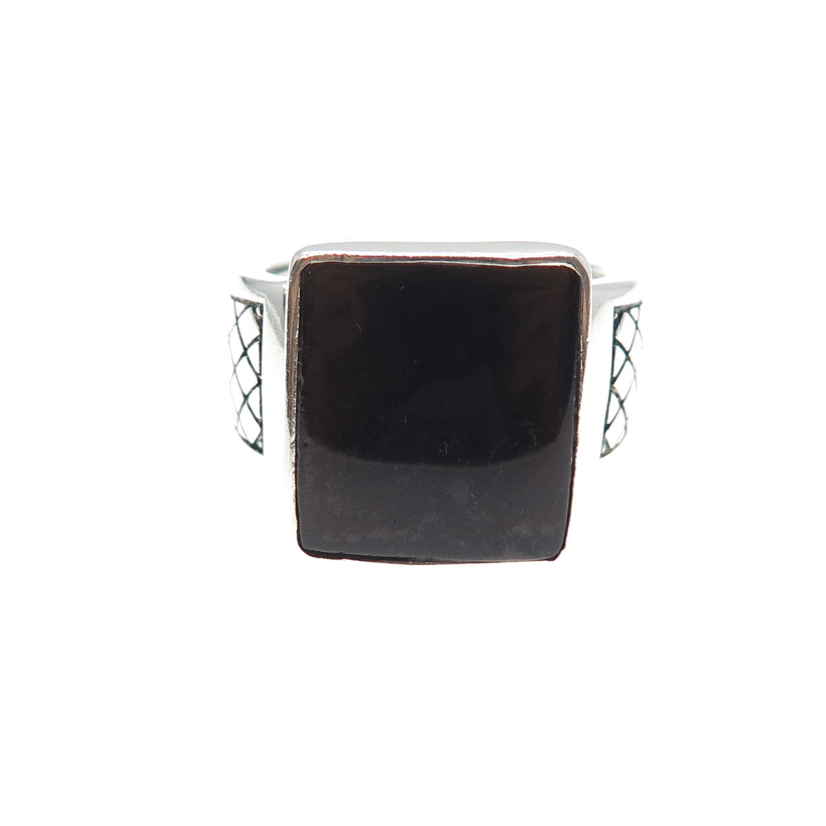 PHLD PlayHardLookDope 925 Sterling Silver Real Black Onyx Ring Size 10.5