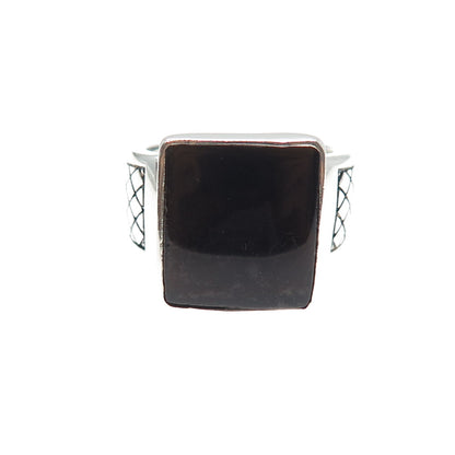 PHLD PlayHardLookDope 925 Sterling Silver Real Black Onyx Ring Size 10.5