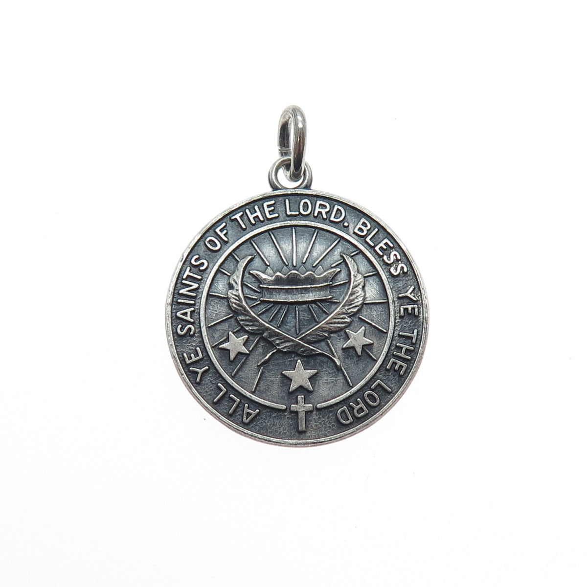 E. Christopher & Sons Sterling Silver Vintage Episcopal Emergency Charm Pendant