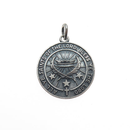 E. Christopher & Sons Sterling Silver Vintage Episcopal Emergency Charm Pendant