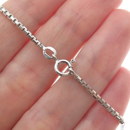925 Sterling Silver Vintage Box Chain Necklace 16"