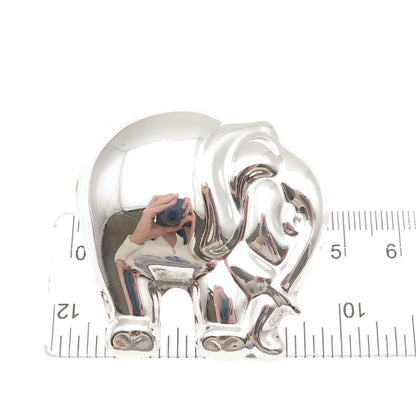 925 Sterling Silver Vintage Mexico Elephant Pin Brooch / Pendant