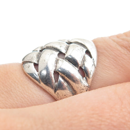 MWS Mark Wasserman Samara 925 Sterling Silver Vintage Wicker Ring Size 6.25