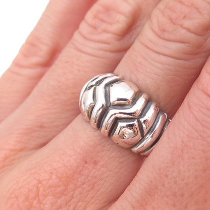 Bogart 925 Sterling Silver Vintage 1988 London Modernist Oxidized Ring Size 6.75
