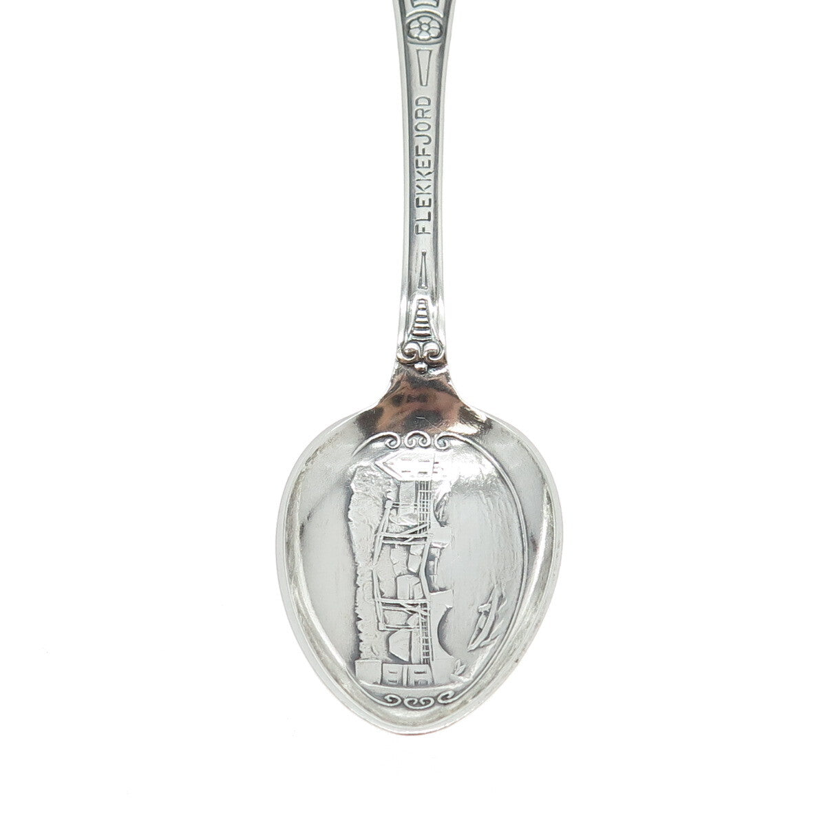 MAGNUS AASE 830S Silver Antique Art Deco Norway Flekkefjord Teaspoon