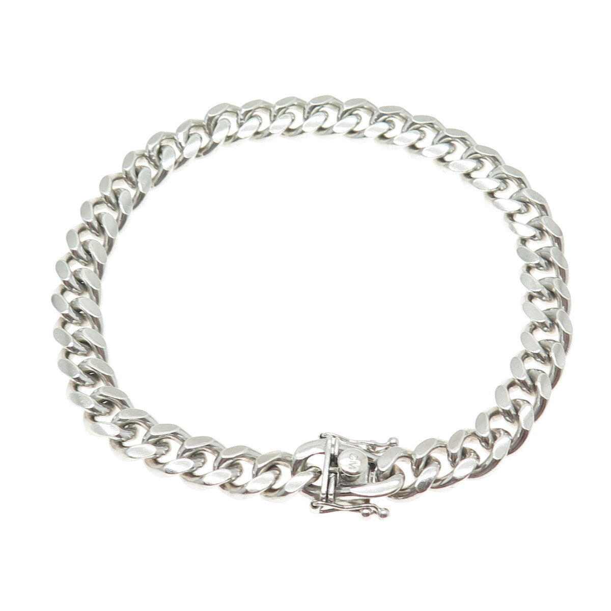 925 Sterling Silver Vintage Italy Solid 40.1g Cuban Link Bracelet 9"