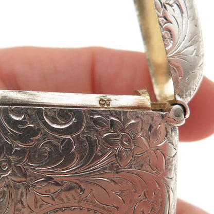 Robert Chandler 925 Sterling Silver Antique 1903 Birmingham Coin / Vesta Case