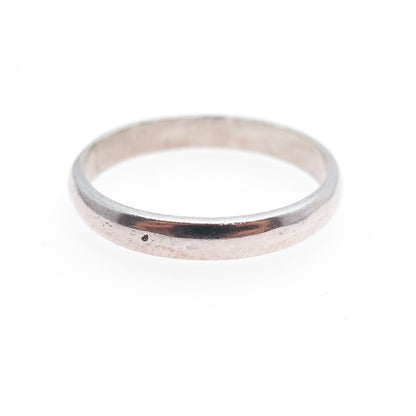 925 Sterling Silver Vintage Classic Wedding Band Ring Size 9.25