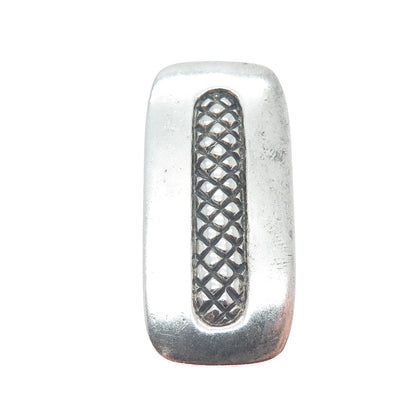 925 Sterling Silver Vintage Modernist Oxidized Charm Pendant