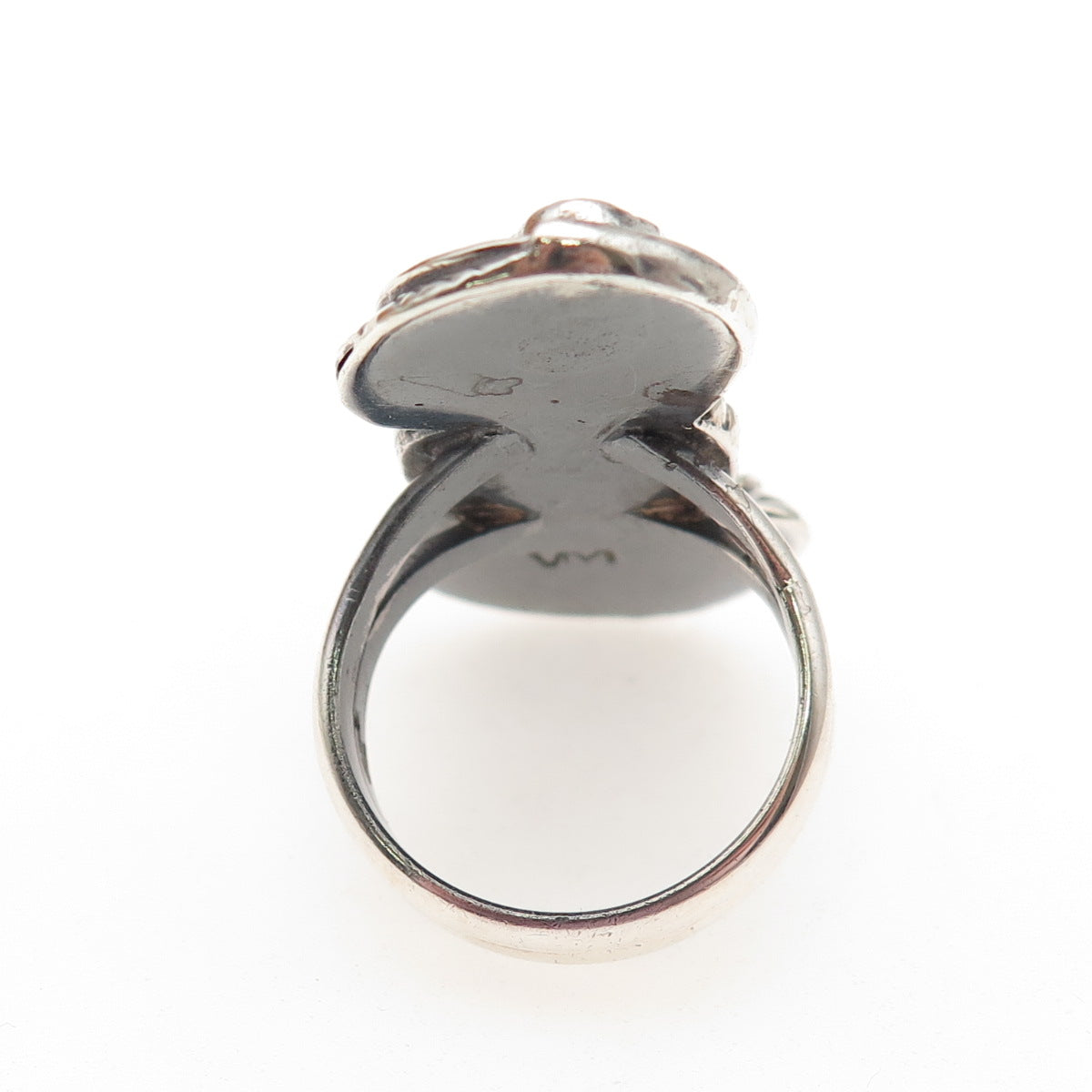 Wilbur Anderson Navajo Old Pawn 925 Sterling Turquoise Coral MOP Ring Size 10.75