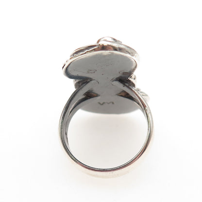 Wilbur Anderson Navajo Old Pawn 925 Sterling Turquoise Coral MOP Ring Size 10.75