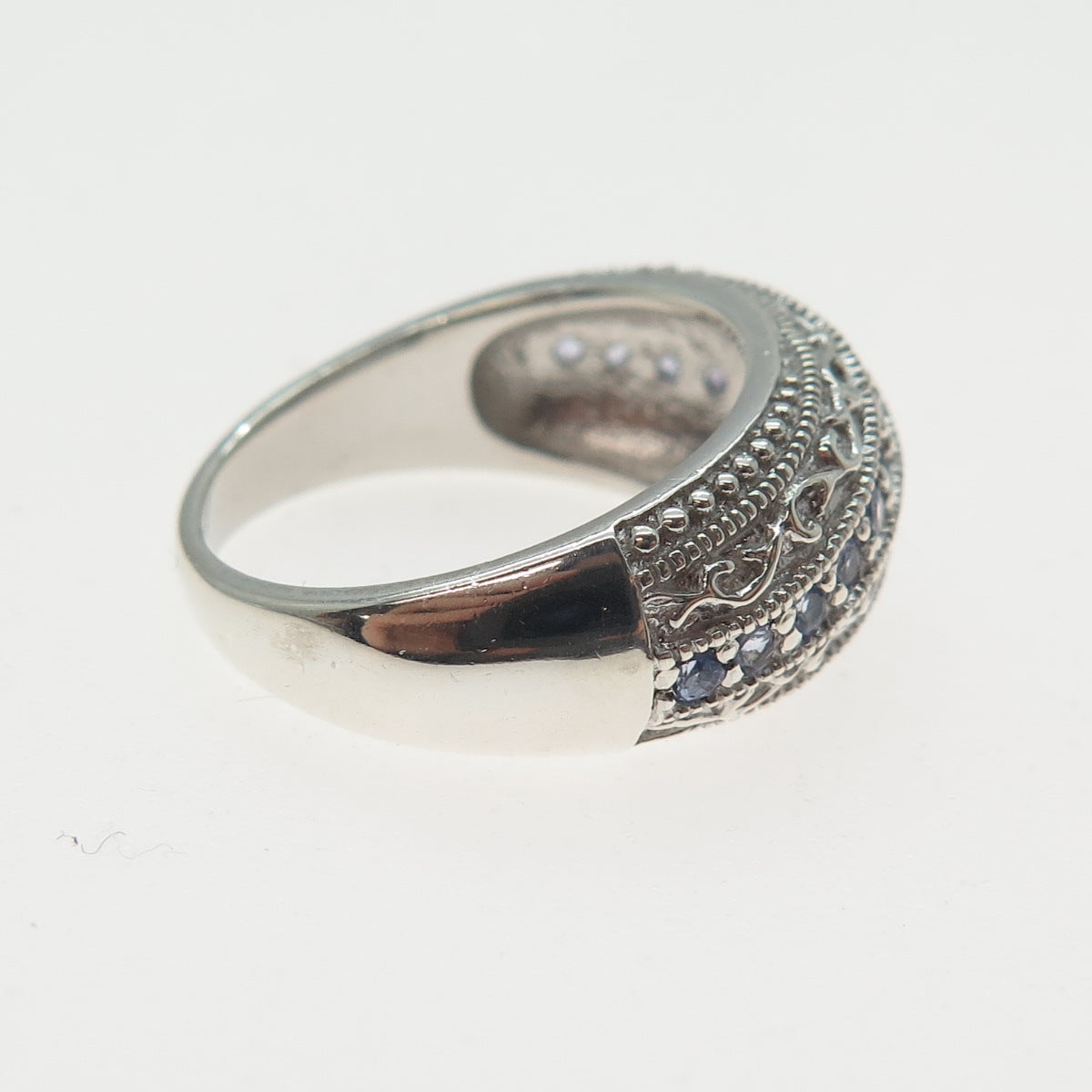 BGE BRADFORD 925 Sterling Silver Round-Cut C Z Sparkle Ring Size 7.25