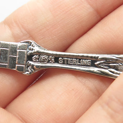 925 Sterling Silver Antique Art Deco Reed & Barton Stork Birth Record Spoon
