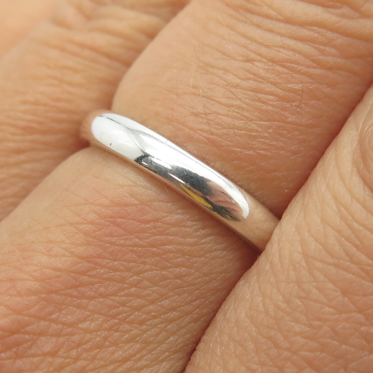 MICHELLE ALBALA 925 Sterling Silver Vintage Wedding Band Ring Size 7.25