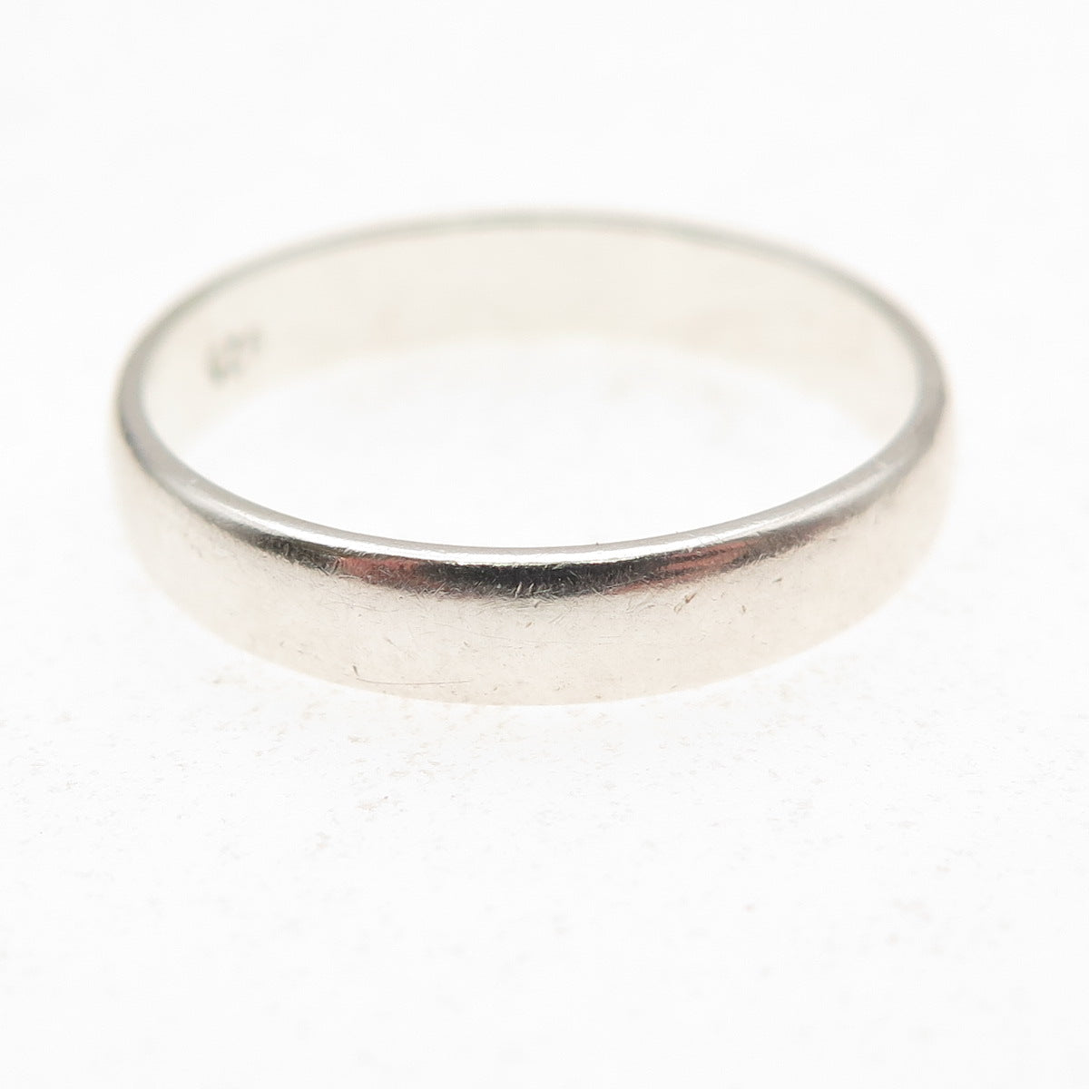 925 Sterling Silver Vintage Classic Wedding Oxidized Band Ring Size 8
