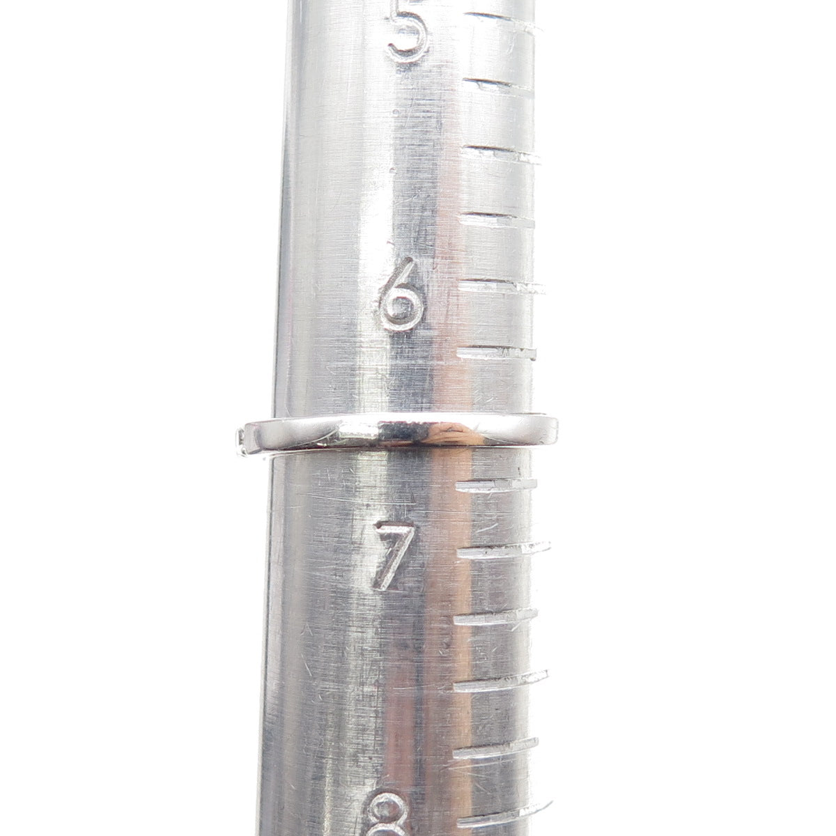 925 Sterling Silver Round-Cut C Z Engagement Ring Size 6.5