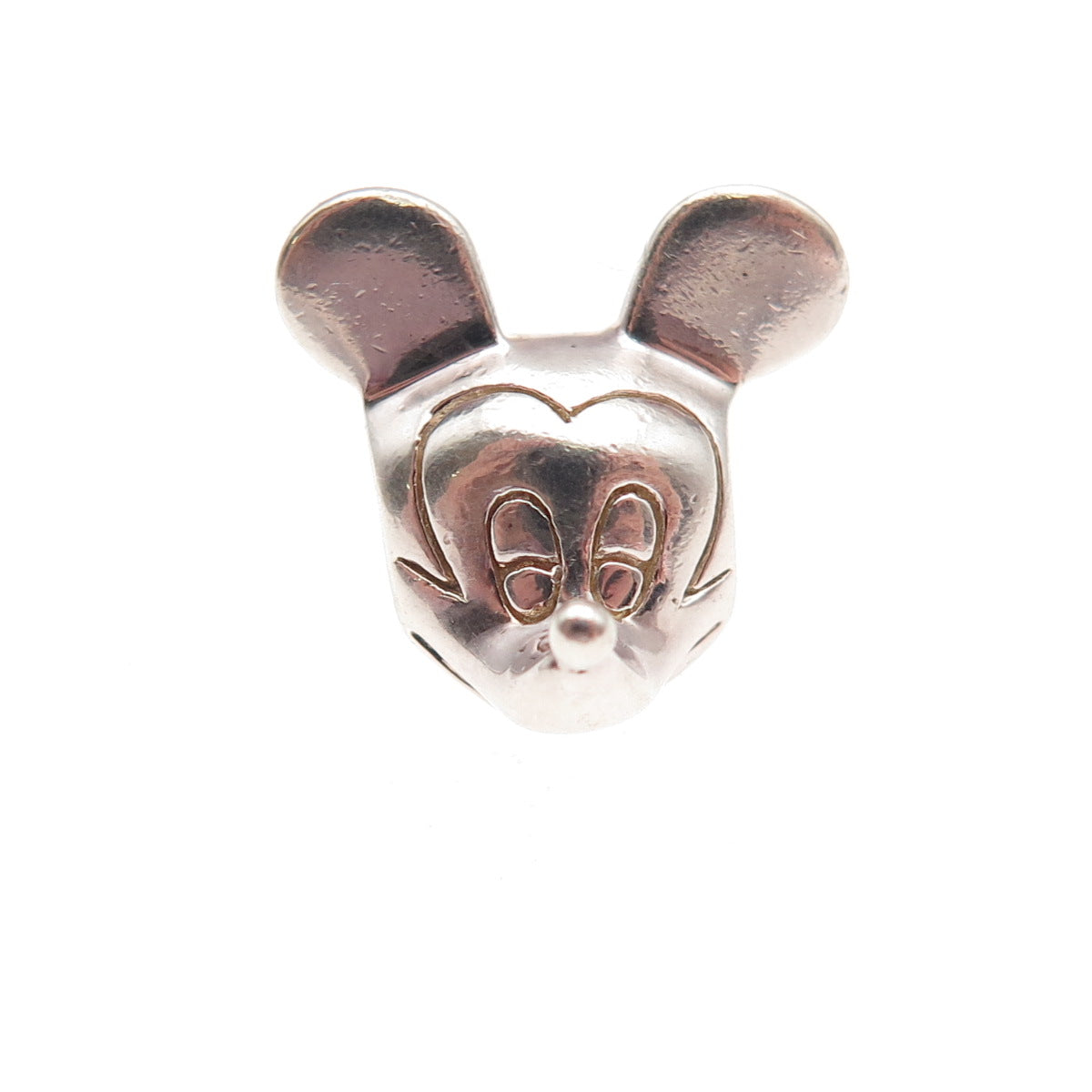 DISNEY & CHAMILIA 925 Sterling Silver Mickey Mouse Slide Bead Charm