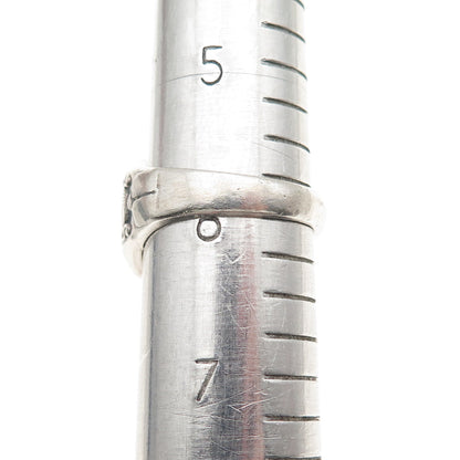 Metal Arts 925 Sterling Silver Antique Art Deco Oxidized Signet Ring Size 6