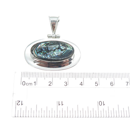 ATI ANNIKA WITT 925 Sterling Silver Vintage Mexico Abalone Shell Charm Pendant