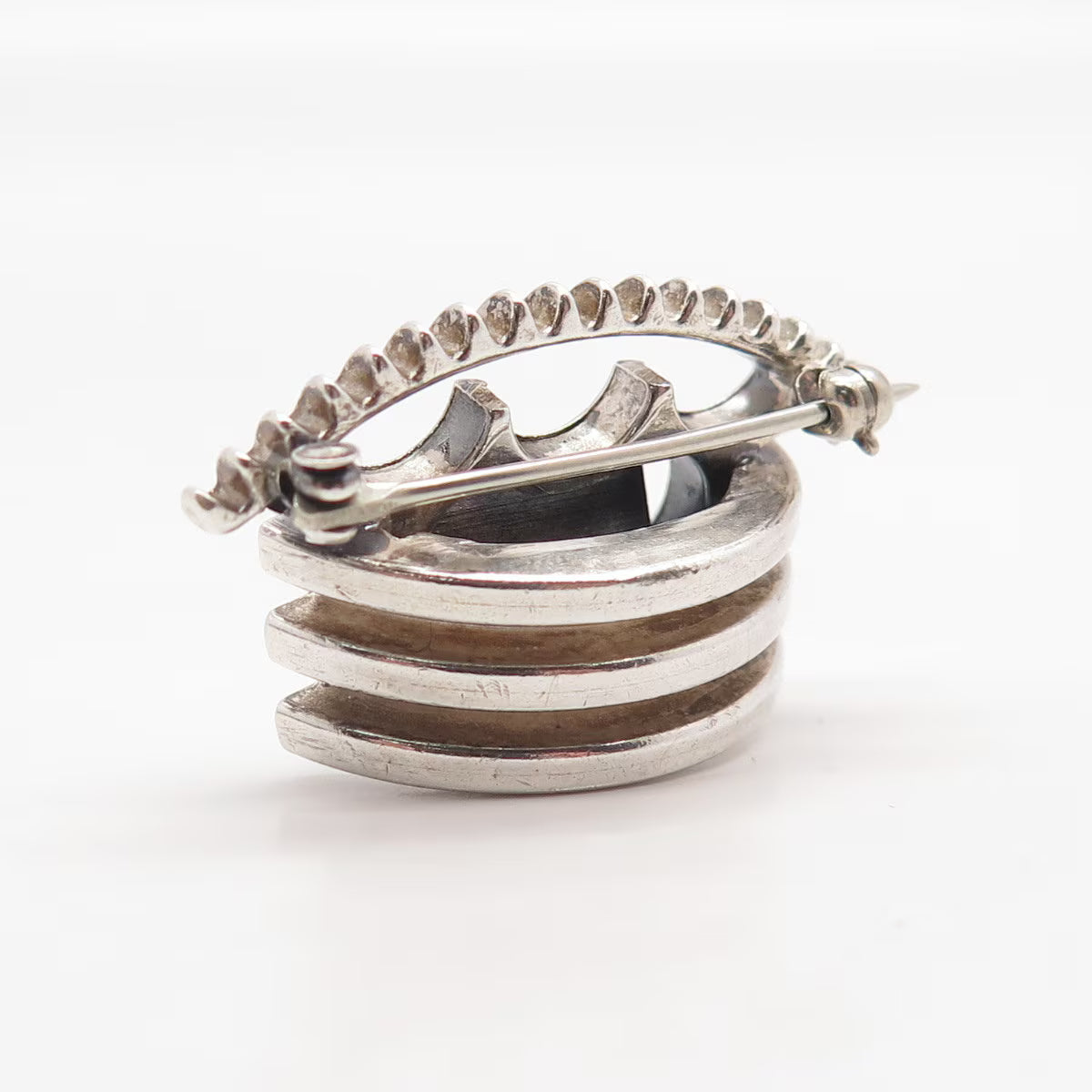 925 Sterling Silver Vintage Abstract Pin Brooch