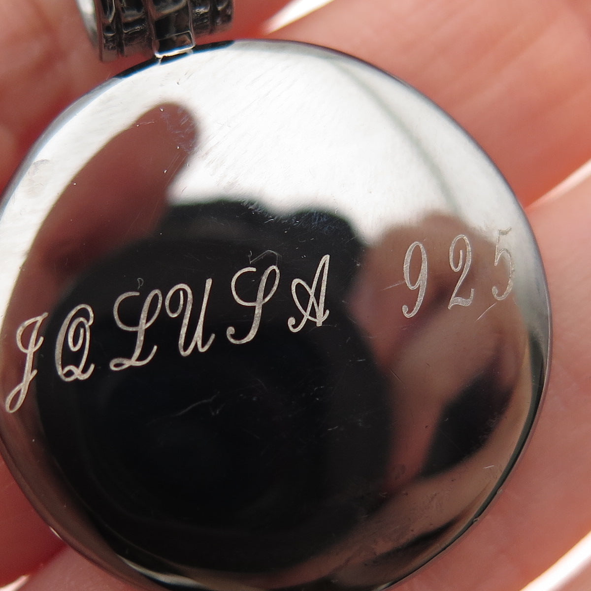 JOLUSA 925 Sterling Silver Black Rhodium Real Pink Sapphire Crown Pendant