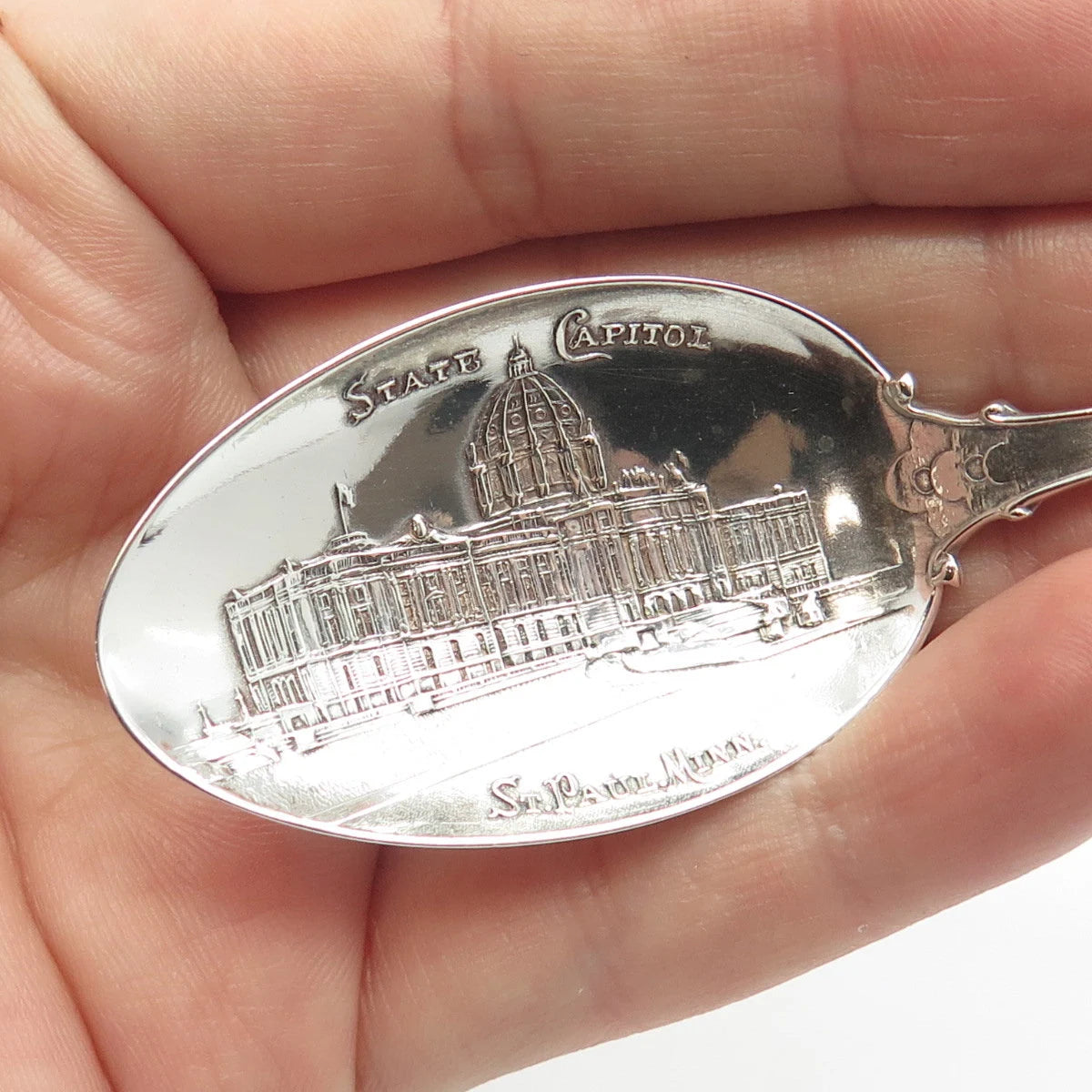 925 Sterling Silver Antique Watson State Capitol St. Paull States & Cities Spoon