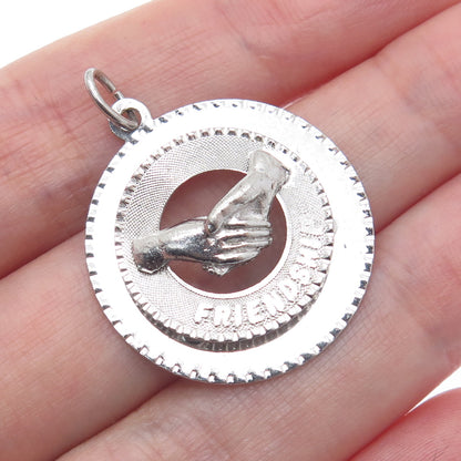 MARK MERCY 925 Sterling Silver Vintage Friendship Charm Pendant