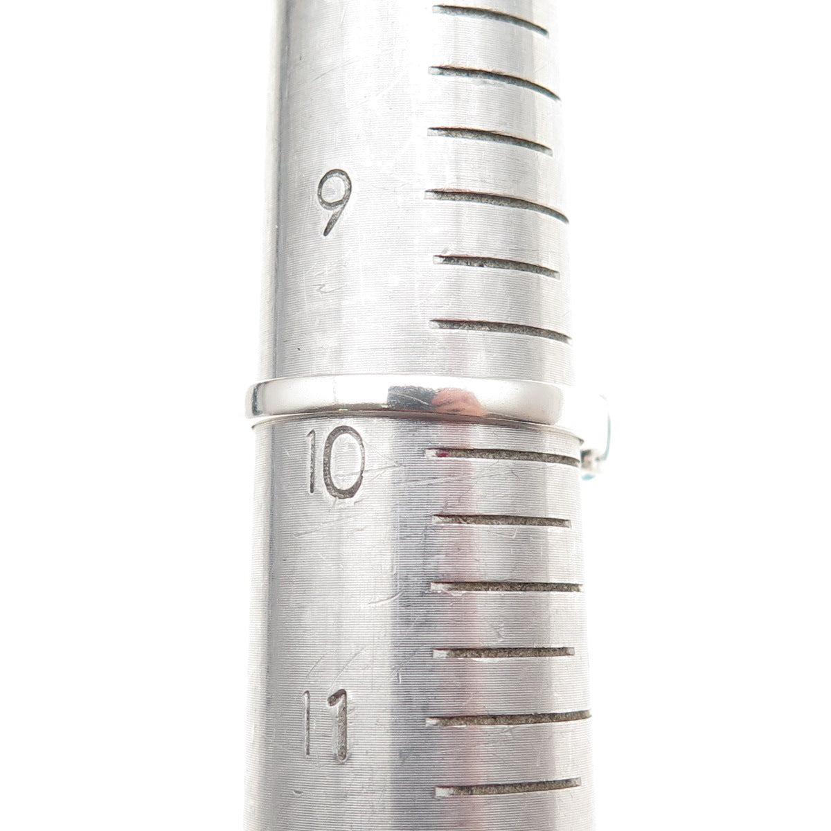 AVON 925 Sterling Silver Vintage Real Jade & Blue Topaz Ring Size 10