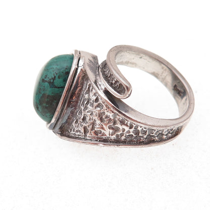 925 Sterling Silver Vintage Israel Real Eilat Modernist Adjustable Ring Size 5.5