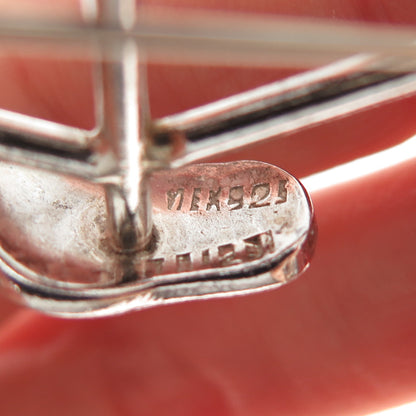 925 Sterling Silver Vintage Mexico Bicycle Movable Wheels Pin Brooch
