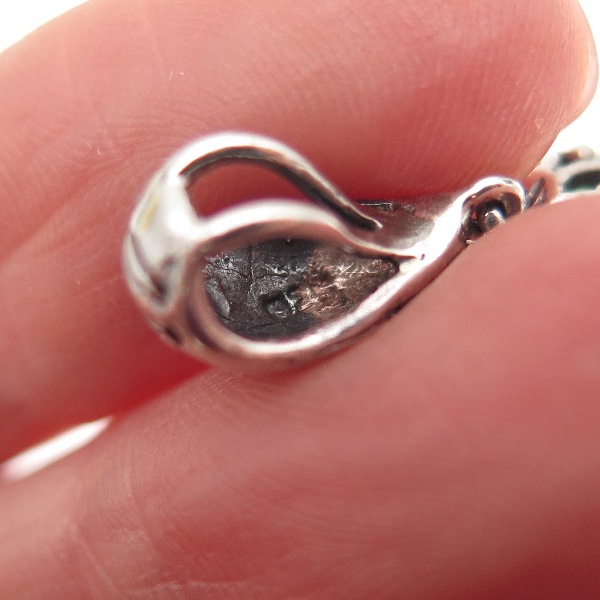 925 Sterling Silver Vintage Real Aventurine Modernist Ball Bead Charm Pendant