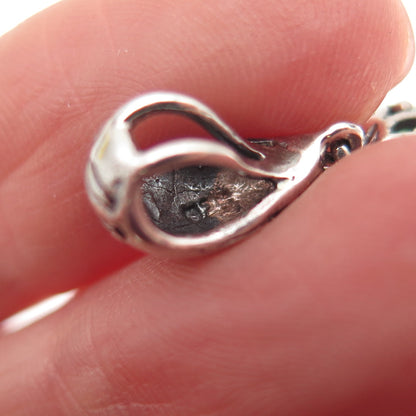 925 Sterling Silver Vintage Real Aventurine Modernist Ball Bead Charm Pendant