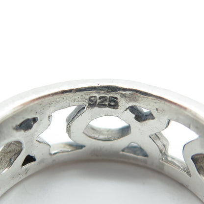 925 Sterling Silver Vintage Ichthys Fish Band Ring Size 7