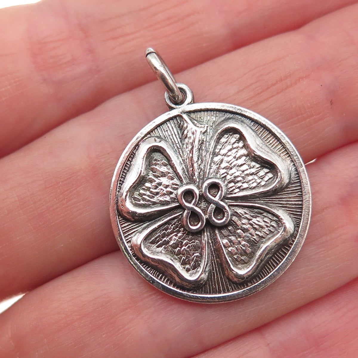 Ilias Lalaounis Sterling Silver Vintage Greece Clover Good Luck Charm Pendant