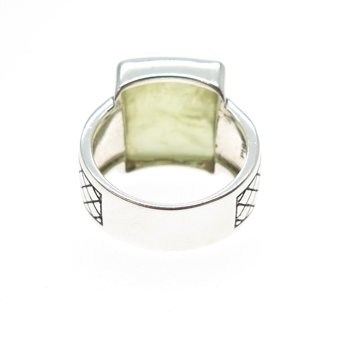 PHLD PlayHardLookDope 925 Sterling Silver Real Prehnite Ring Size 10.75