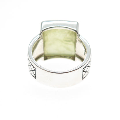 PHLD PlayHardLookDope 925 Sterling Silver Real Prehnite Ring Size 10.75