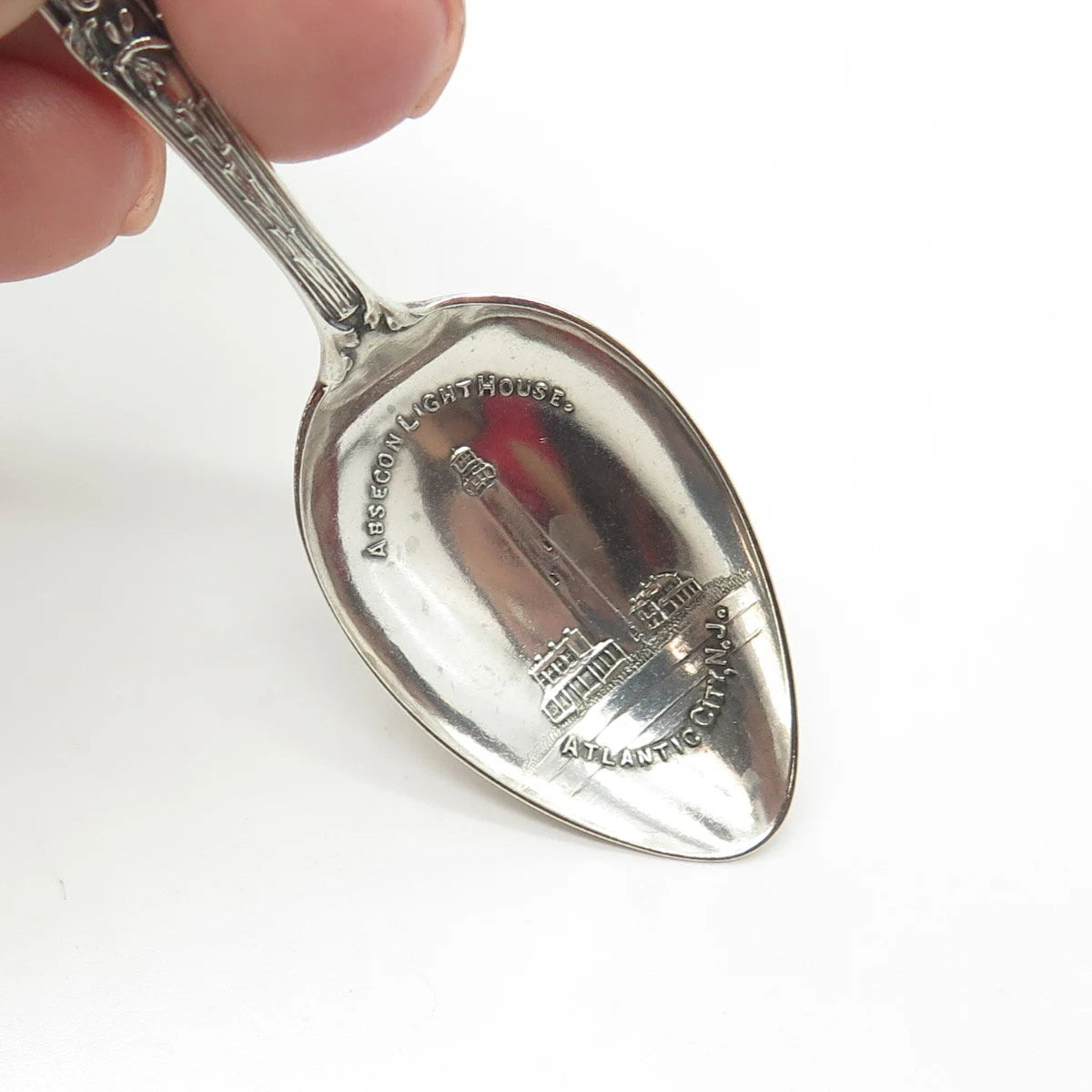 925 Sterling Silver Antique Art Deco Mechanics New Jersey States & Cities Spoon