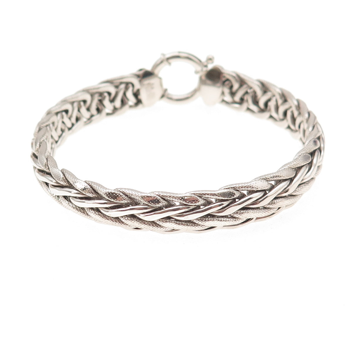 925 Sterling Silver Woven Bracelet 7"