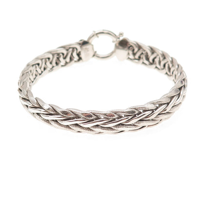 925 Sterling Silver Woven Bracelet 7"