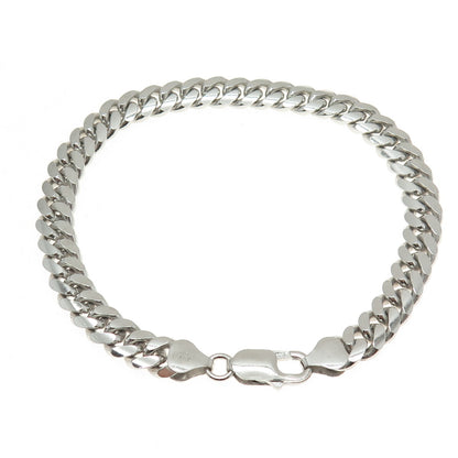 KARIZIA SPA KA-1772 925 Sterling Silver Italy Miami Cuban Link Bracelet 8.75"