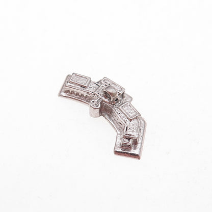 Kinney 925 Sterling Silver Vintage Harry S. Truman Library 3D Charm Pendant